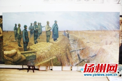 重现69年前烽火岁月 油画《高邮战役大捷》今