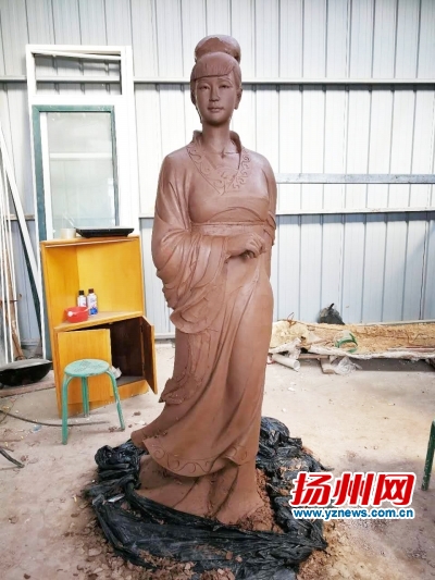 扬州首座芸娘雕像泥稿完工_江苏国际在线