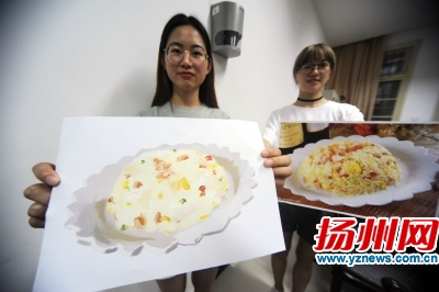 扬大学子寻味扬州 手绘扬州美食