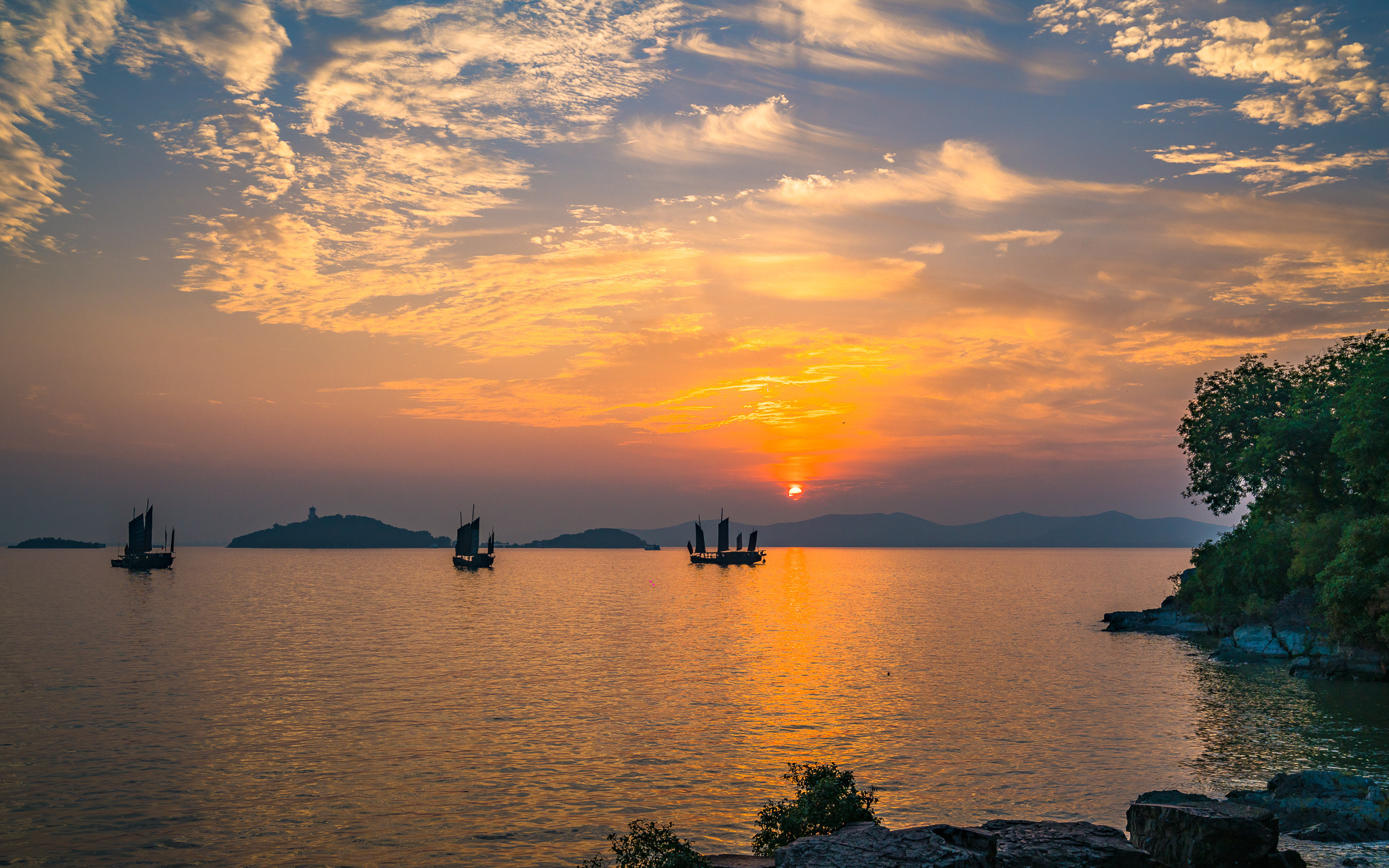 无锡鼋头渚醉美太湖秋景中